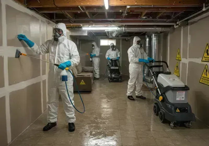 Basement Moisture Removal and Structural Drying process in Elbert County, CO